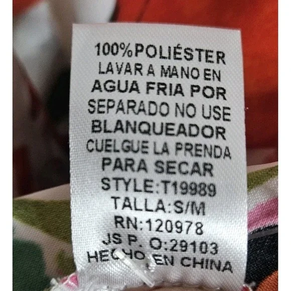 NWOT Entro Satin Kimono Sleeve Floral Button V Neck Blouse Top Womens S/M Resort - Picture 6 of 9